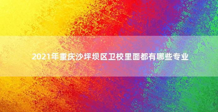 2021年重庆沙坪坝区卫校里面都有哪些专业