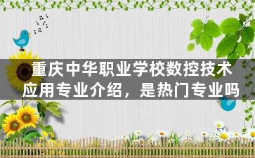 重庆中华职业学校数控技术应用专业介绍，是热门专业吗