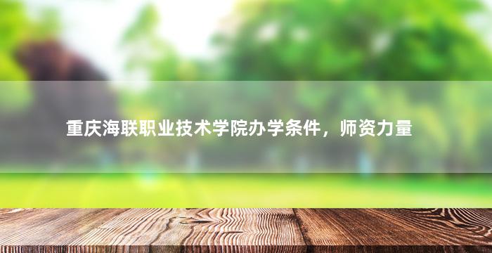 重庆海联职业技术学院办学条件，师资力量