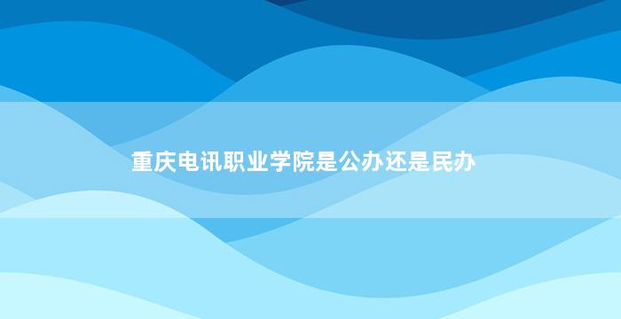 重庆电讯职业学院是公办还是民办